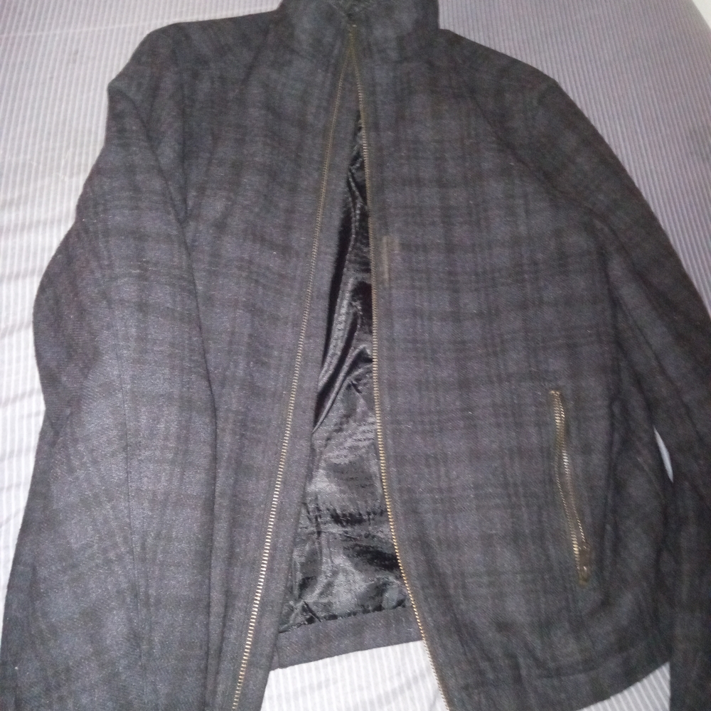 Marc Anthony Charcoal Plaid Jacket